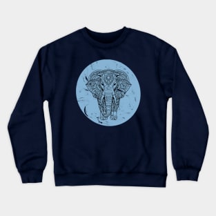 Blue Marble Zen Elephant Crewneck Sweatshirt